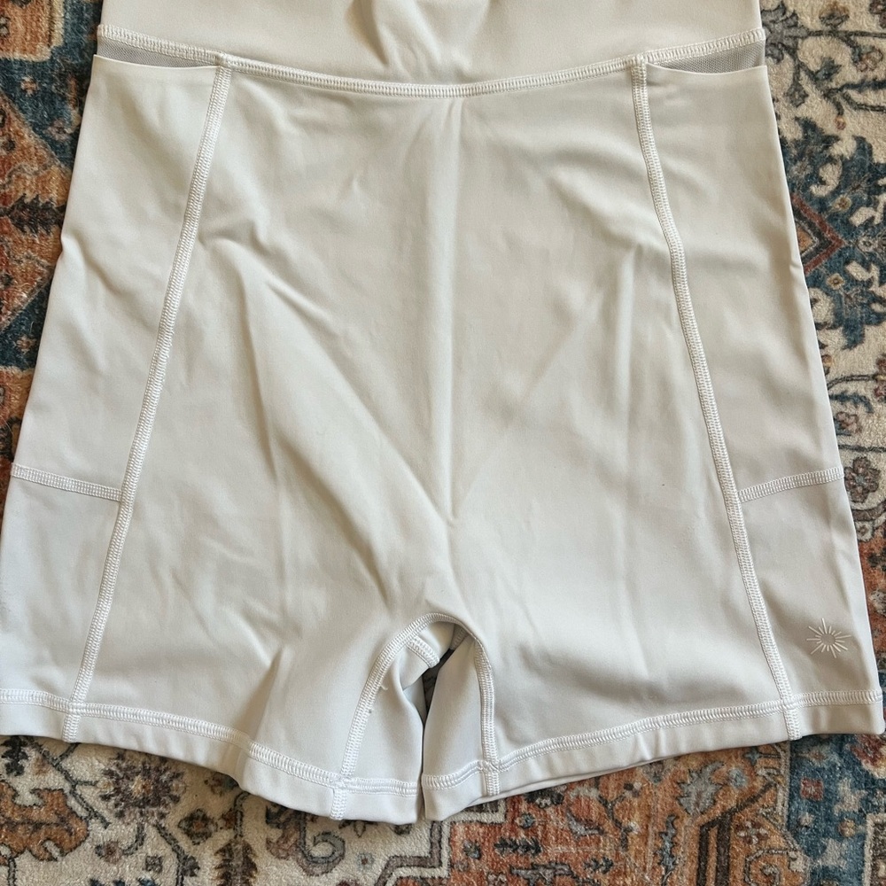 Offline by aerie white mesh biker shorts